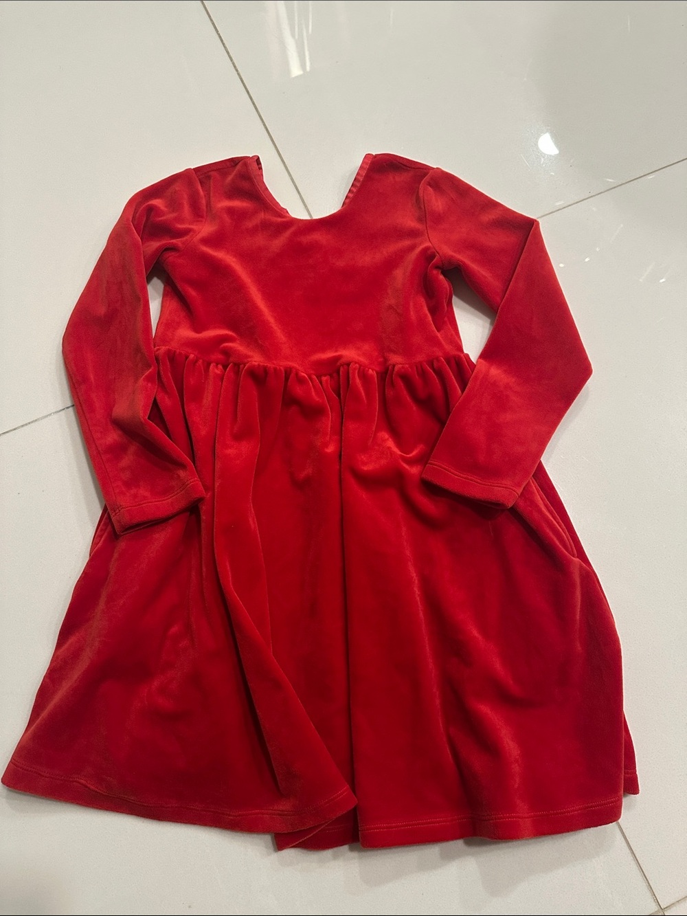 Hanna Andersson Girls Red Velvet Dress